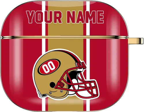Miniatura 29 de Funda personalizada para casco de fútbol americano con nombre y número para AirPods Pro de 3ª generación Pro 2 (2019 2021 2022) Funda protectora