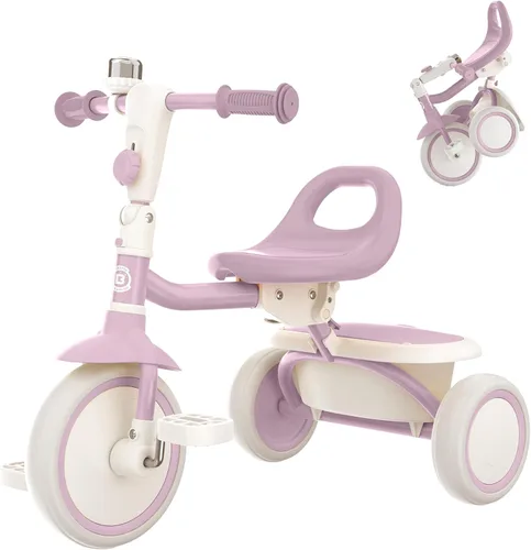 Miniatura 10 de besrey Triciclo para niños pequeños con campana, triciclo para niños de 18 meses a 5 años, triciclo para niños, bicicleta para niños de 1.5 a 5