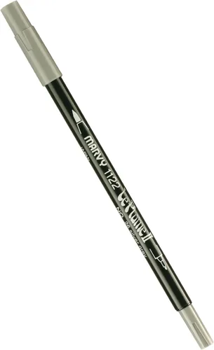 UCHIDA Marvy Rotulador de Punta Extra Fina Le Plume II de Doble Extremo Suministros de Arte, Gris Plateado Plateado gris