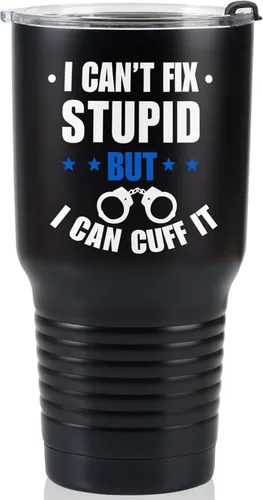 Onebttl Vaso de acero inoxidable de 30 onzas, regalos divertidos para oficiales de policía, policías, oficiales correccionales, jubilación,
