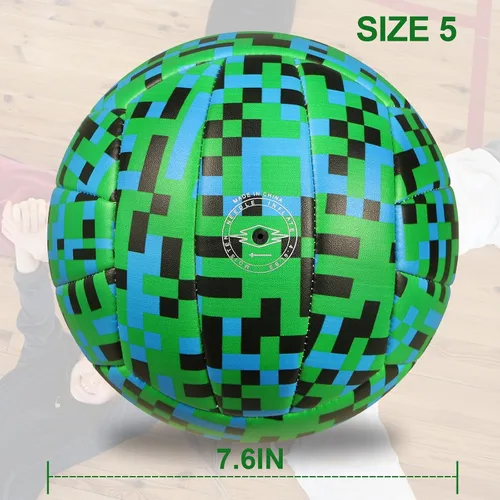 Miniatura 4 de Volleyball Size 5 - Soft PU Leather Indoor/Outdoor Ball for Training & Games, Mosaic Design, Ideal for Beginners, Teens & Adults