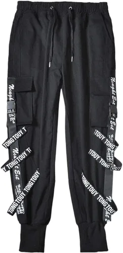 Miniatura 6 de DUDHUH Pantalones cargo para hombre Techwear Hip Hop Harem Pantalones Streetwear Fashion Tactical Track Jogger Pantalones