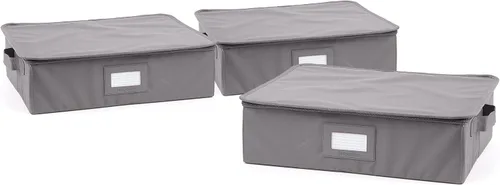 Miniatura 103 de Covermates Keepsakes - Juego de cajas de almacenamiento con cierre de cremallera, paquete de 3 cubos organizadores de poliéster resistente, diseño