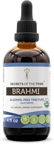 Miniatura 7 de Secrets of the Tribe Brahmi Tintura Extracto sin alcohol, Brahmi (Bacopa Monnieri) 2 oz