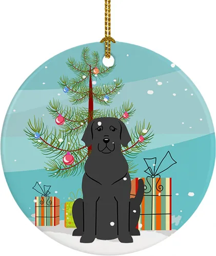 Miniatura 41 de Caroline's Treasures Adorno de cerámica para árbol de Navidad, Laika Spitz de Siberia Occidental, decoración colgante para árbol de Navidad