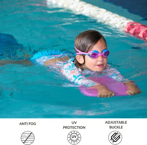 Miniatura 3 de Sporti Gafas de natación unisex para niños, gafas de natación para niños, seguridad para piscina, playa, protección UV antiniebla, varios diseños