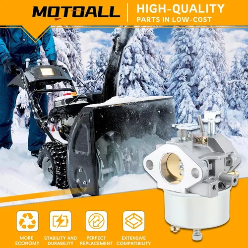 Miniatura 2 de Carburador MOTOALL para quitanieves 640349 640052 640054 632334A 632334 para John Deere 526 726 732 826 1032 Carburador ajustable HM80-155392P