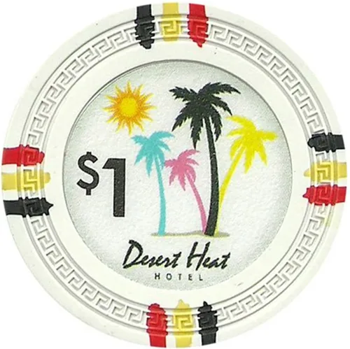Miniatura 10 de Claysmith Gaming Desert Heat Poker Chip - Compuesto de arcilla pesada de 0.48 oz, paquete de 50