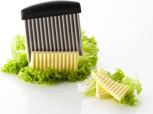Miniatura 3 de triangle Cortador de arrugas – Acero inoxidable ultraafilado – Crea tiras de juliana, cortes de gofres y bordes ondulados elegantes, apto