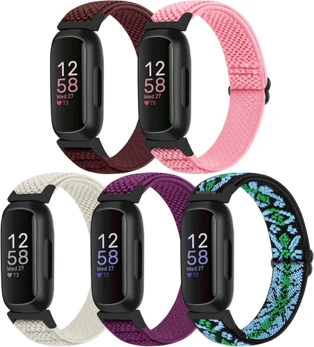Miniatura 11 de Bcuckood Compatible con correas de reloj Fitbit Inspire 3/Inpsire 2/Inspire/Inpsire HR/Ace 2/Ace 3, correa elástica ajustable de repuesto