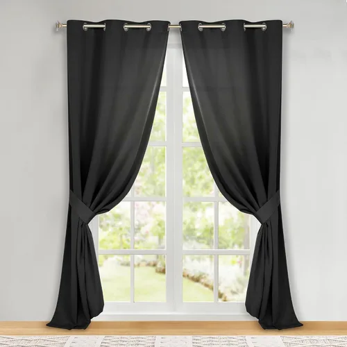 Miniatura 122 de Superior Cortinas Opacas, Oscurecimiento de Habitación, Dormitorio, Cortinas, Cocina, Acentos de Ventana de Sala de Estar, Bloqueo Solar, Térmico