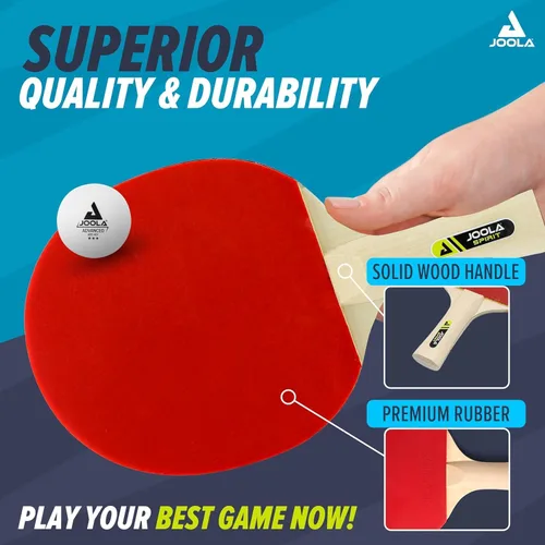 Miniatura 5 de JOOLA Family Premium - Juego de tenis de mesa + pelotas de tenis de mesa JOOLA Training de 3 estrellas