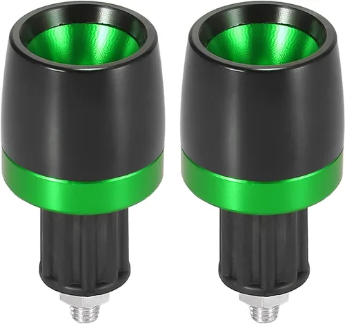 Miniatura 12 de Motoforti 2 unids Universal 0.709 in Manillar End Tapas Plug Bar End CNC Aleación de aluminio para motocicleta Negro