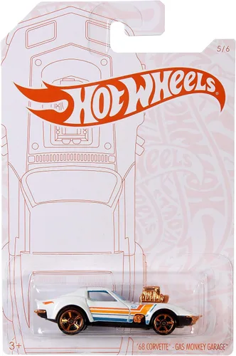 Miniatura 3 de Hot Wheels 2020 Pearl and Chrome 5/6 - '68 Corvette Gas Monkey Garage (blanco)
