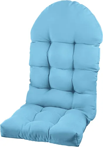 Cojín para silla Adirondack, cojín para silla mecedora 44x19.4x4 pulgadas, cojines de respaldo alto para patio de arriba y abajo con lazos,