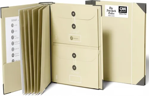 Savor | El Organizador de Documentos The Folio™ Edición 2025 | Carpeta de Vida Premium Organizador de Acordeón Encuadernado en Tela Teñida Pizarra