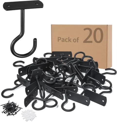 Miniatura 27 de Ganchos colgantes de metal para plantas, 6 pulgadas, paquete de 4 ganchos decorativos de pared para colgar linternas, comedero de pájaros, cesta