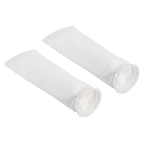 PATIKIL Calcetines con filtro de anillo de 4 pulgadas de 1 micrón, paquete de 2 bolsas de malla para piscina, color blanco