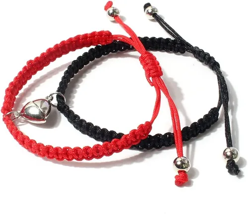 Miniatura 6 de 2 pulseras magnéticas para parejas para mujeres y hombres, atracción de sol y luna a juego, pulseras hechas a mano, regalos para novio, novia, mejor