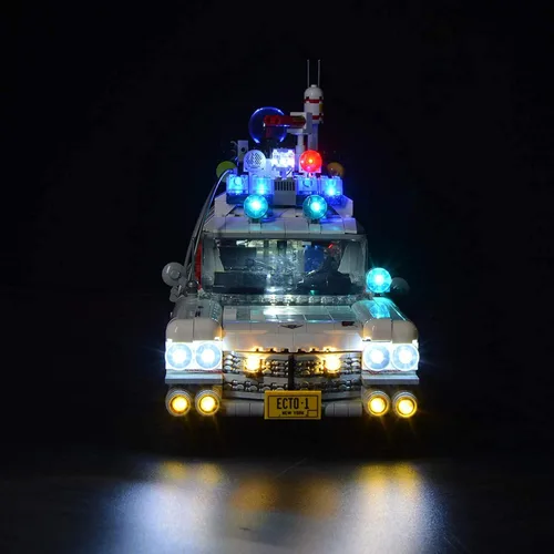 Miniatura 6 de RC con kit de luz LED de sonido compatible con Lego 10274, kit de iluminación de construcción para (Ghostbusters ECTO-1) modelo de bloques de Rc Con