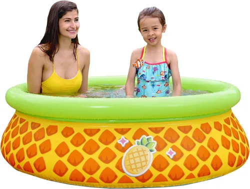 Miniatura 4 de JLeisure Sun Club 17789 - Piscina inflable 3D de 5 pies x 16.5 pulgadas, capacidad para 1 a 2 personas, para niños sobre el suelo, patio trasero