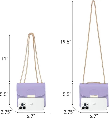 Miniatura 5 de Dasein Bolso cruzado pequeño para mujer, bolso de noche de diseñador, bolso de mano para bodabaile de graduaciónfiesta con doble correa de cadena