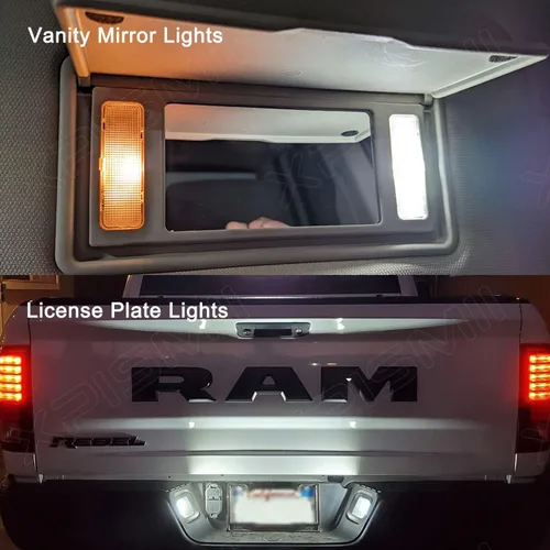 Miniatura 6 de Xpismii Kit de 12 luces LED blancas de 6000 K para interior Ram de 2009, 2010, 2011, 2012, 2013, 2014, 2015, 2016, 2017, 2018, Dodge Ram 1500 2500