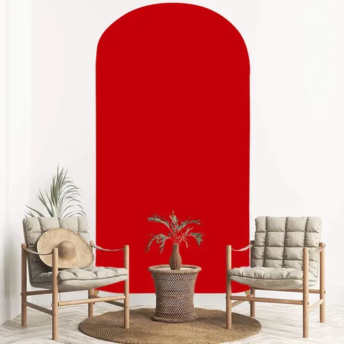 Miniatura 6 de FOTSHARER Cubierta de Arco Roja de Tela de Fondo Cubierta de Fondo de Arco de Globos de 6 Pies para Fiesta Temática Cubierta de Arco Boho de 2 Lados