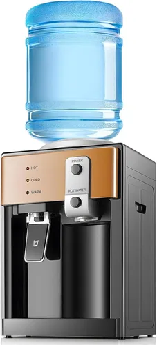 Miniatura 11 de Dispensador de agua para encimera, enfriador de agua de carga superior para 1.2 a 5 galones, 3 ajustes de temperatura, dispensador de agua fría