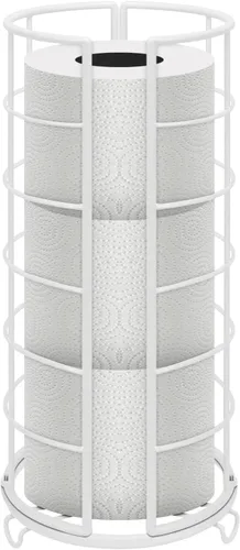 NearMoon soporte organizador de papel higiénico, soporte de pie para 3 rollos de almacenamiento de tisú, accesorio de baño de metal, soporte para