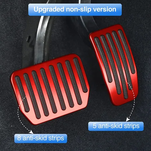 Miniatura 2 de Juego de almohadillas de pedal para Tesla Model 3 Model Y, cubiertas de pedal de freno y acelerador de rendimiento de aluminio antideslizantes