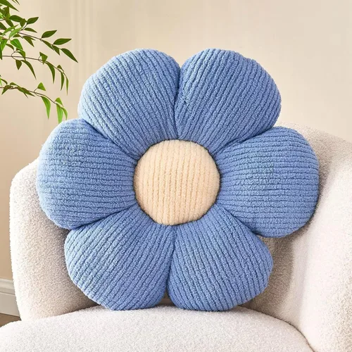 Miniatura 34 de Kcvvcr Almohada Decorativa de Flores, Almohada de Suelo Suave Blanca con Forma de 14.9" para Decoración del Hogar, Lindas Almohadas Decorativas
