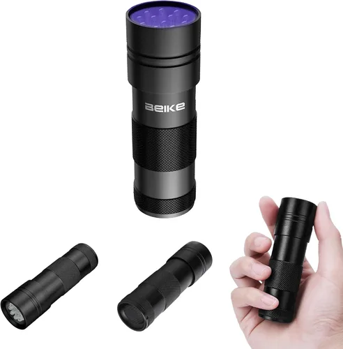 Miniatura 9 de Linterna UV Luz Negra–Pequeña Portátil Mini de 12 LED, Luz Negra para Detección de Manchas Ocultas en la Habitación, Curado de Resina, Búsqueda