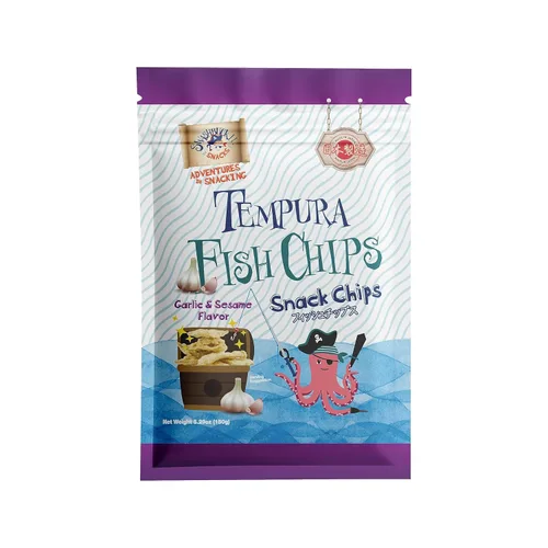 Miniatura 10 de Swashbuckle Snacks Chips de Calamar Crujientes con Sabor a Queso Tempura 5.29oz (150g), Hecho en Japón, Otsumami