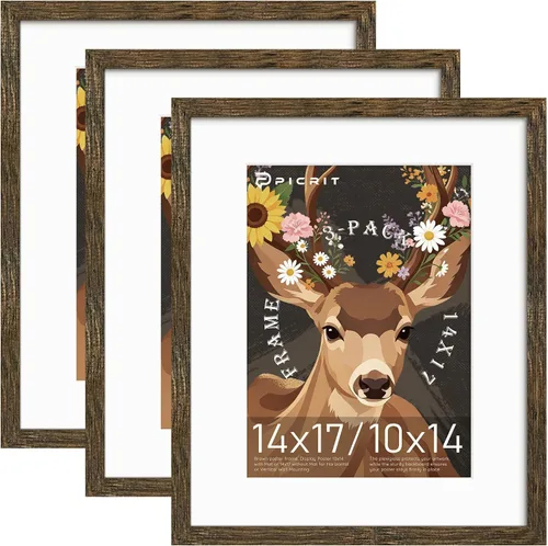 Miniatura 63 de Picrit Paquete de 3 portarretratos de 20 x 20 pulgadas, póster de 16 x 16 pulgadas con paspartú o de 20 x 20 pulgadas sin paspartú para montaje
