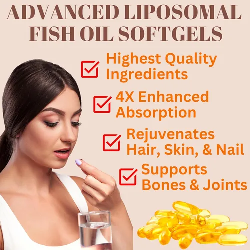 Miniatura 6 de Nikoni Aceite de pescado extra fuerte, 2400 mg cápsulas blandas con más de 1800 mg de omega-3. Alto EPA y DHA capturado en la naturaleza, 120