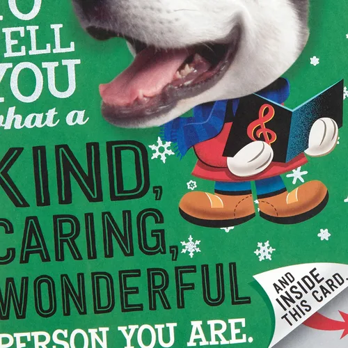 Miniatura 8 de Hallmark Tarjeta de Navidad (perro juguetón, diseño interior de tarjeta)