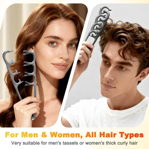 Miniatura 6 de Peines de textura mejorados para hombres y mujeres, peine voluminizador de cabello de dientes anchos, peine de pelo rizado para volumen esponjoso
