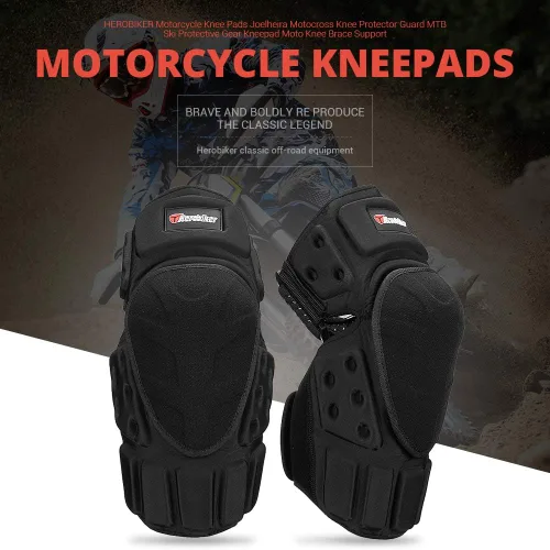 Miniatura 7 de HEROBIKER Rodilleras protectoras para motocicleta, rodilleras protectoras para bicicleta de motocross