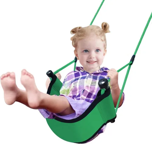 Asiento de columpio para niños con gancho a presión, cuerdas ajustables, para parque infantil, patio trasero interior/exterior, árboles, juego de