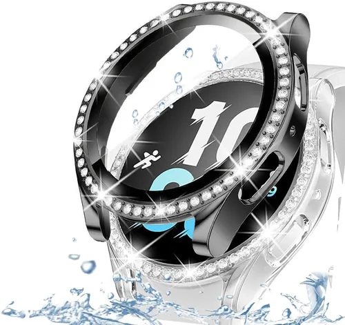 Miniatura 79 de DEALELE Paquete de 1 + 3 fundas y protector de pantalla compatible con Samsung Galaxy Watch FE / 5/4 de 1.575 pulgadas, funda protectora