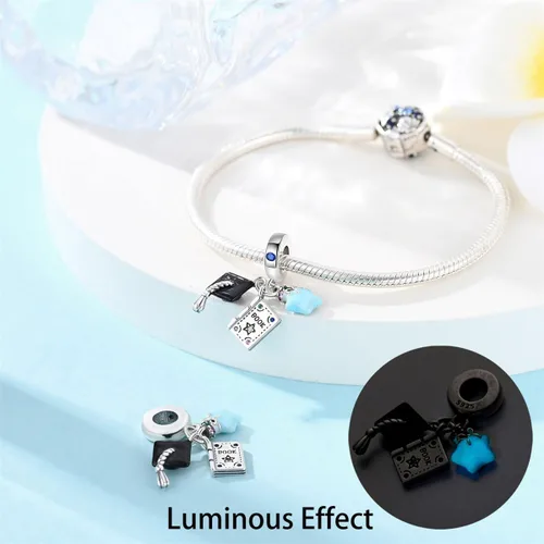 Miniatura 62 de Pandach Dijes colgantes de plata de ley 925 para pulseras y collares, dijes colgantes de Madonna con cuentas de girasol, joyería para mujer