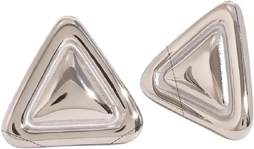 Nuevo 2026 316l acero inoxidable vintage oro color triángulo impermeable pendientes de botón joyería de moda Joyeria Accero Inoxidable Mujer joyería