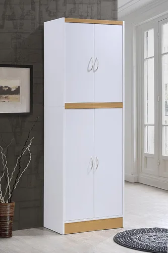 Miniatura 2 de Hodedah Despensa de cocina de 4 puertas, 4 estantes, 5 compartimentos
