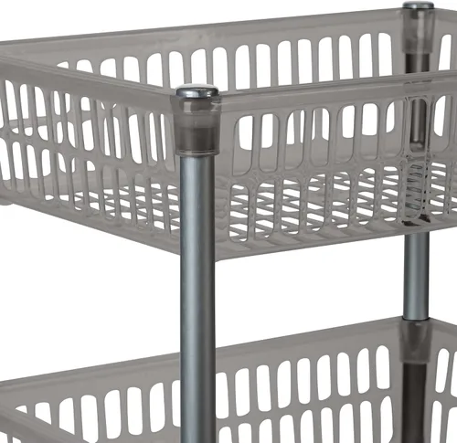 Miniatura 8 de Kitchen Details Estante grande de 4 niveles para cesta Redondo Almacenamiento y organizador Cocina Baño Lavandería Oficina Bueno