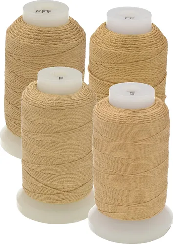 Miniatura 63 de The Beadsmith Cordón de seda pura – Castaño, tamaño E (0.325 mm/0.0128"), 200 yardas (600 pies), carrete de 1/2 onza