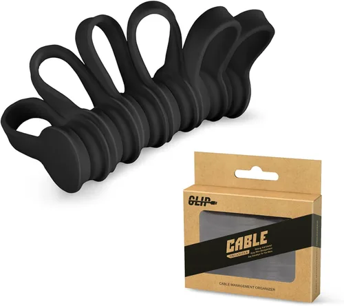 Miniatura 11 de Bridas magnéticas de silicona, bridas reutilizables para cables de carga USB, organizador de cables ligeros, imanes de refrigerador, almacenamiento
