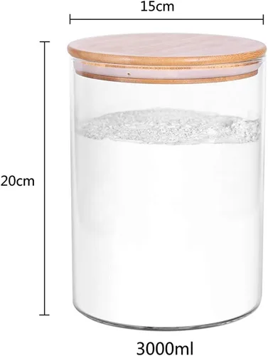 Miniatura 2 de Juego de 2 tarros de vidrio para alimentos de 100 onzas y paquete de 5 recipientes de cocina