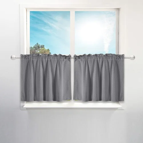 Barossa Design - Cortinas para ventana con tejido tipo gofre