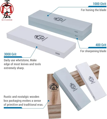 Miniatura 2 de Handmade Sword - Piedra de afilar de doble cara Masahiro, piedra afiladora de espadas Combo